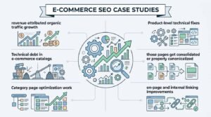 Infographic titled Selling White Label SEO Successfully contrasting Positioning SEO as a Revenue Driver against Setting Realistic Client Expectations on Timelines around a central directional compass hub.