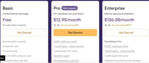 Originality.ai homepage scanner interface titled Accurate AI Detector featuring Paste and Upload buttons, a 15% AI allowance slider, and a 2,000-word free check offer.
