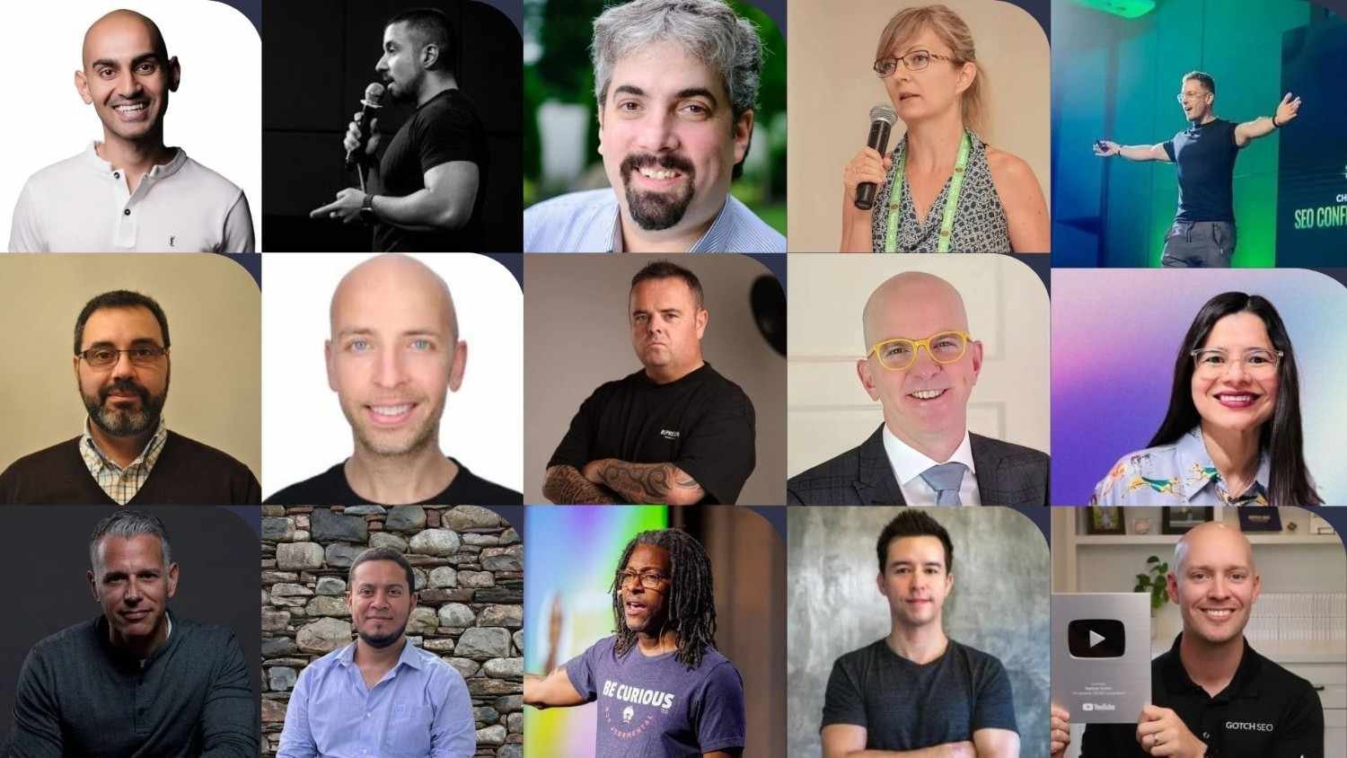 Collage of eleven notable digital marketing and search engine optimization professionals titled 'Top SEO Expert of 2026', featuring prominent industry figures including Neil Patel, Rand Fishkin, Brian Dean, Aleyda Solis, and Hafizar Rahman.