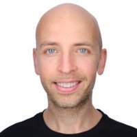 Headshot portrait of SEO expert and Backlinko founder Brian Dean smiling in a black shirt against a plain white background.