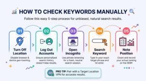 An educational SEO infographic titled "WHAT IS A GOOD RANKING POSITION? An easy-to-understand breakdown of SEO search visibility and user intent"