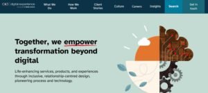 CACI Digital Experience formerly Cyber-Duck homepage showcasing inclusive relationship-centred design and digital transformation