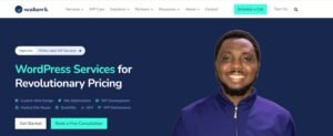 Seahawk Media homepage highlighting white label WordPress services and custom web design solutions