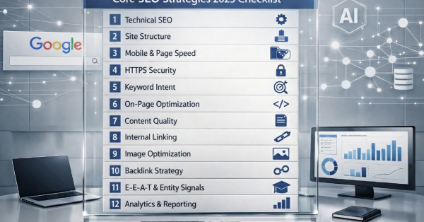 Core SEO Strategies 2026 Checklist: 12 Fundamental Tactics Every Website Needs to Implement
